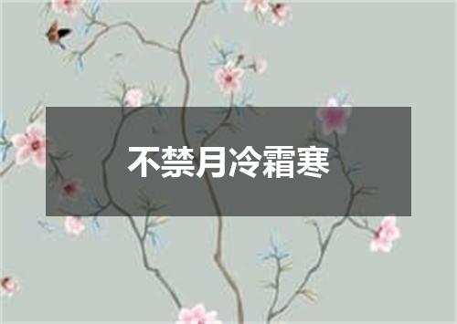 不禁月冷霜寒