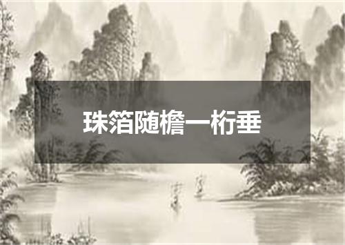 珠箔随檐一桁垂