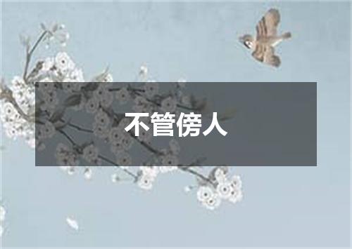 不管傍人
