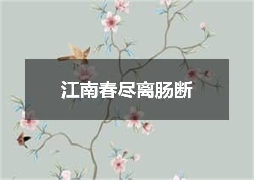 江南春尽离肠断