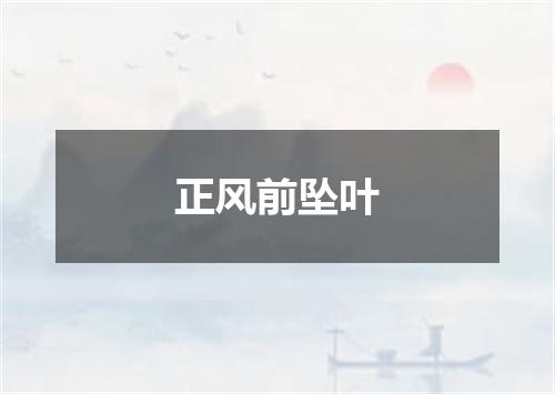 正风前坠叶