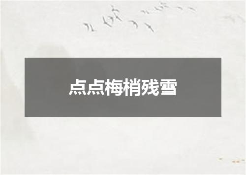 点点梅梢残雪