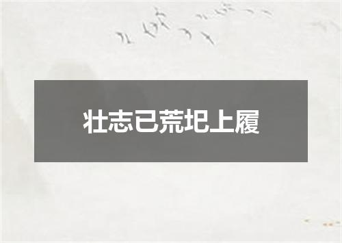 壮志已荒圯上履