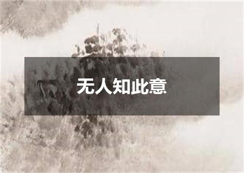 无人知此意