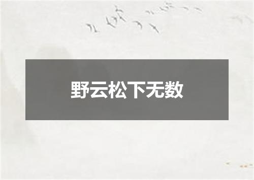 野云松下无数
