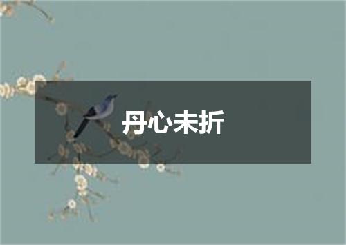 丹心未折