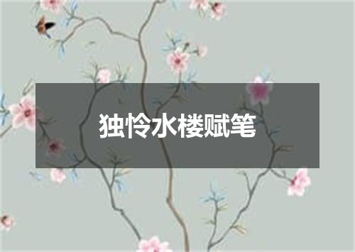独怜水楼赋笔