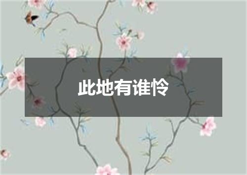 此地有谁怜