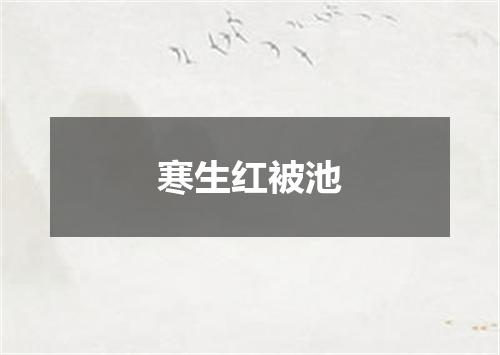 寒生红被池
