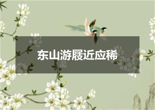 东山游屐近应稀