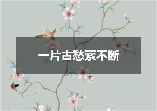 一片古愁萦不断
