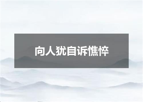 向人犹自诉憔悴