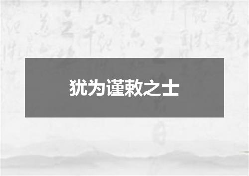 犹为谨敕之士