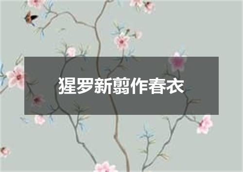 猩罗新翦作春衣