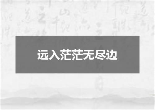 远入茫茫无尽边