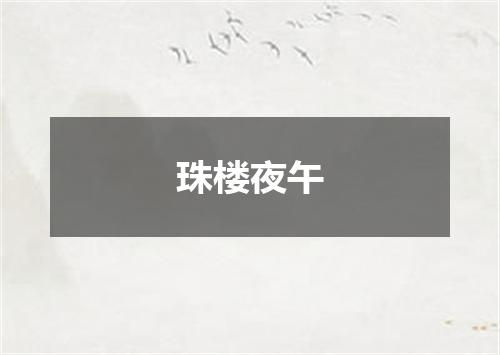 珠楼夜午