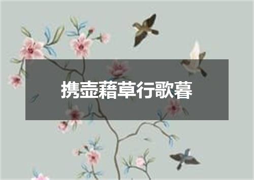 携壶藉草行歌暮