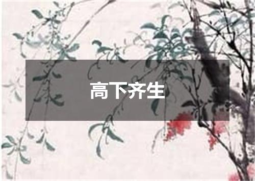 高下齐生
