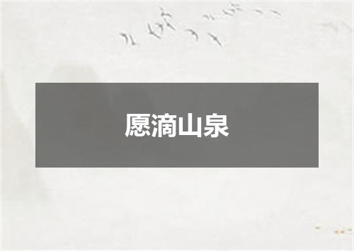 愿滴山泉