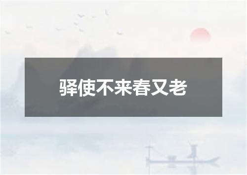 驿使不来春又老