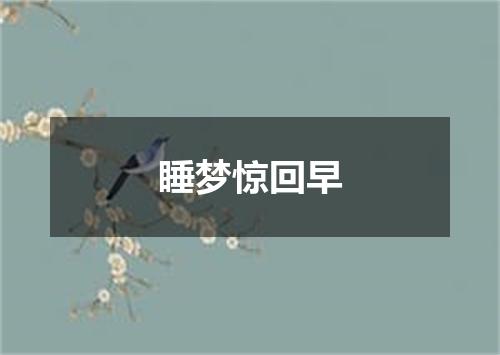 睡梦惊回早