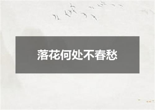 落花何处不春愁
