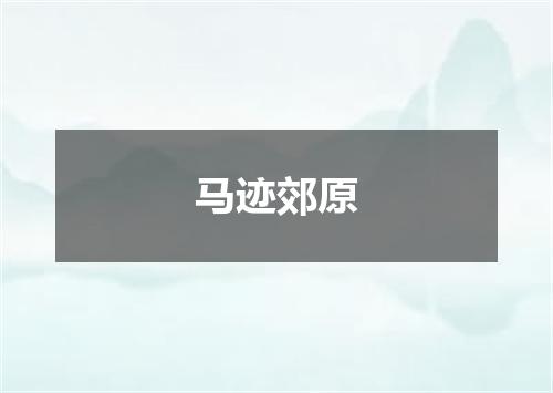 马迹郊原