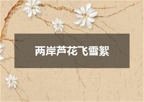 两岸芦花飞雪絮