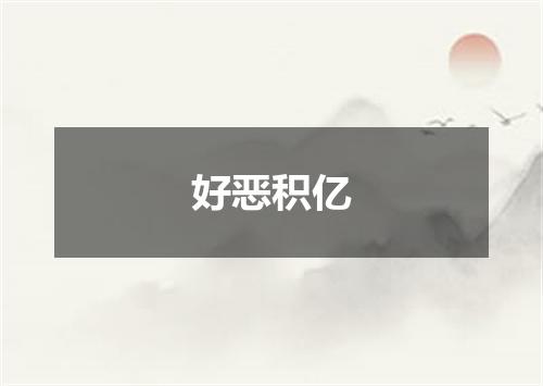 好恶积亿