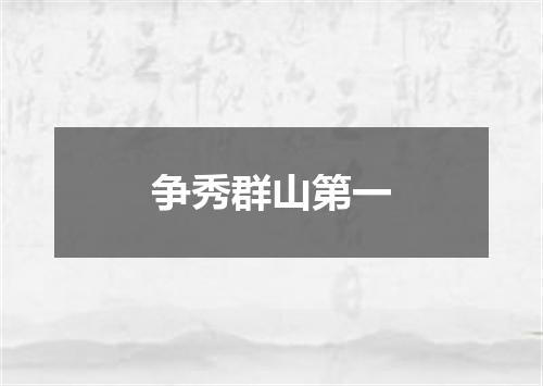 争秀群山第一