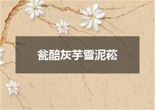 瓮醅灰芋雪泥菘