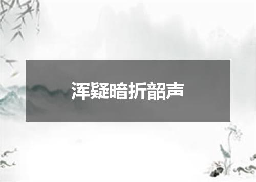 浑疑暗折韶声