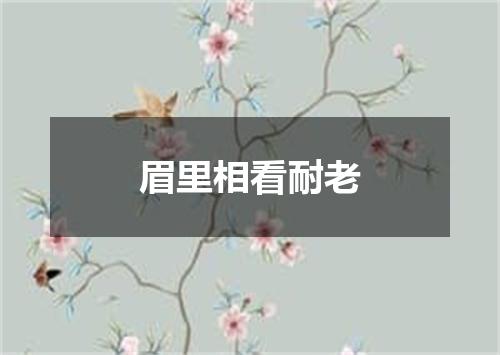 眉里相看耐老
