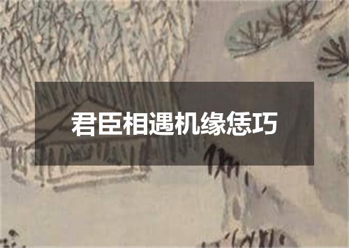 君臣相遇机缘恁巧