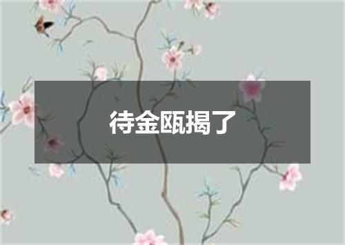 待金瓯揭了