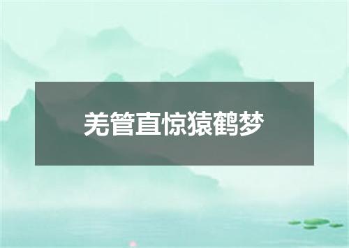羌管直惊猿鹤梦