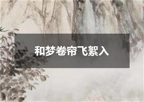 和梦卷帘飞絮入