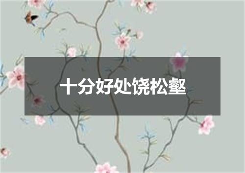 十分好处饶松壑