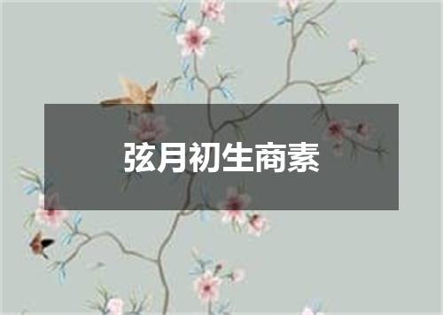 弦月初生商素