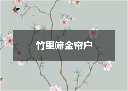 竹里筛金帘户