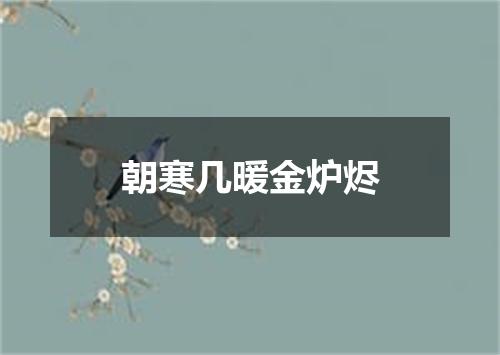 朝寒几暖金炉烬