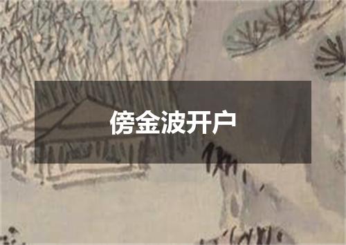 傍金波开户