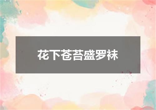花下苍苔盛罗袜