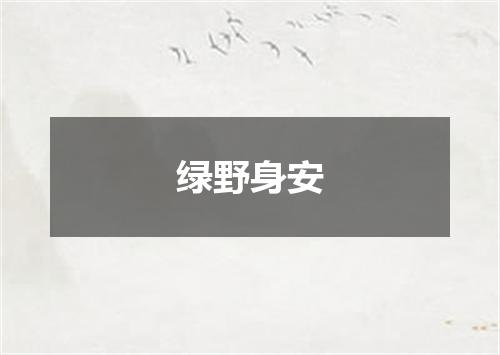 绿野身安
