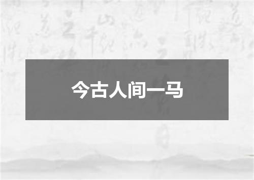 今古人间一马