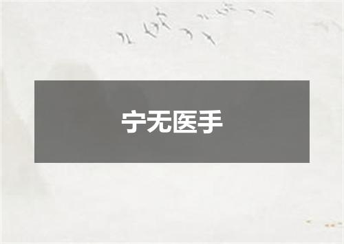 宁无医手