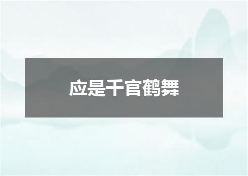 应是千官鹤舞