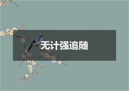 无计强追随