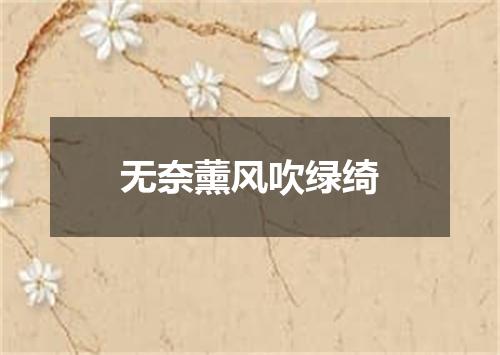 无奈薰风吹绿绮