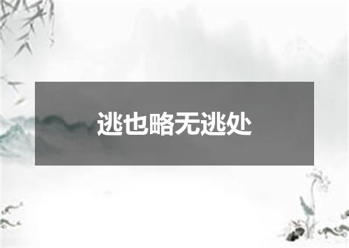 逃也略无逃处